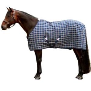 Duratech Ripstop Poly Plaid Stable Sheet (Black/tan)